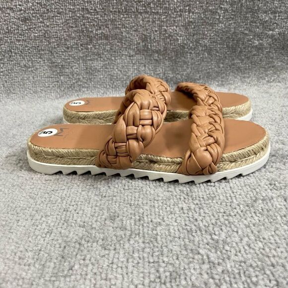 Marc Fisher Jaimee Flat Espadrille Brown Slip on Sandals Women’s Size 5M - Picture 3 of 5
